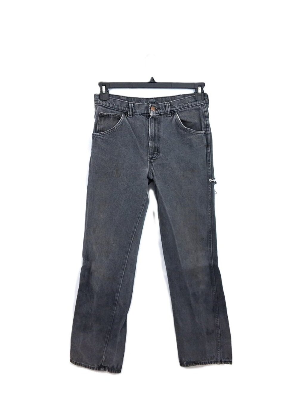 Vintage Big Yank Denim Jeans Straight Leg Black Men Size 30, 70s